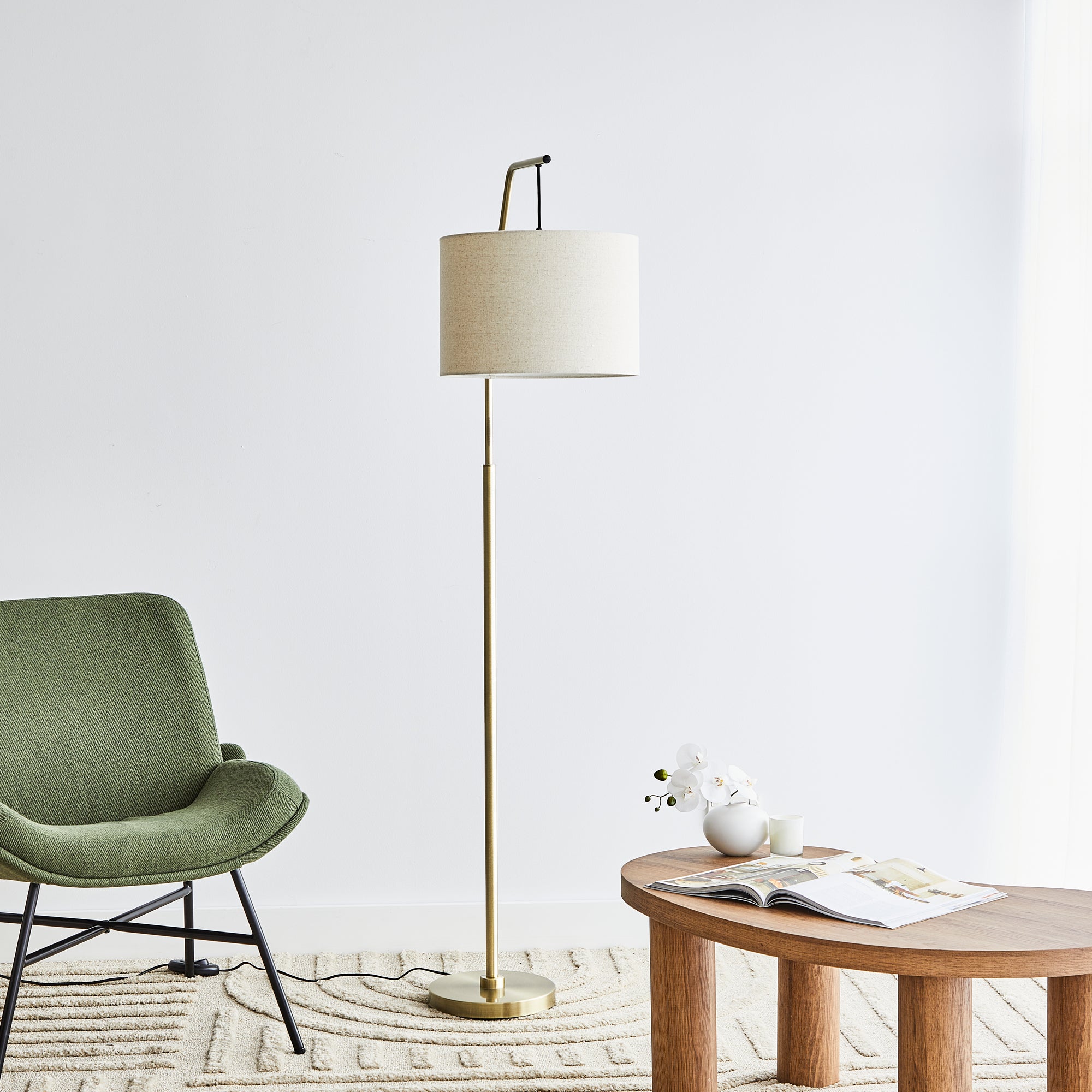 Astrid Hanging Floor Lamp Gold