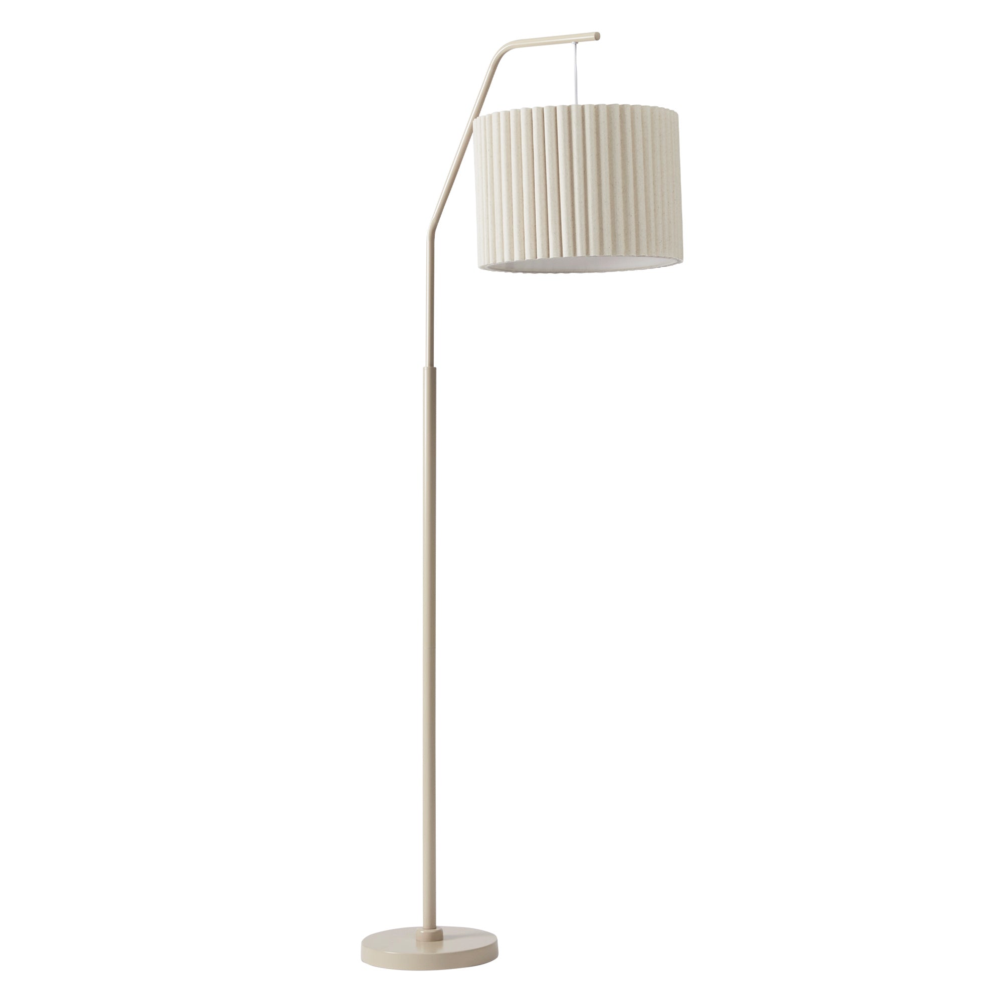 Astrid Hanging Ribbed Floor Lamp Oat