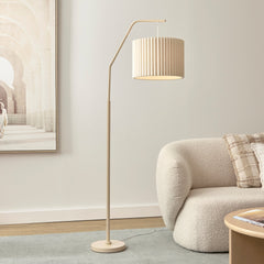 Astrid Hanging Ribbed Floor Lamp Oat