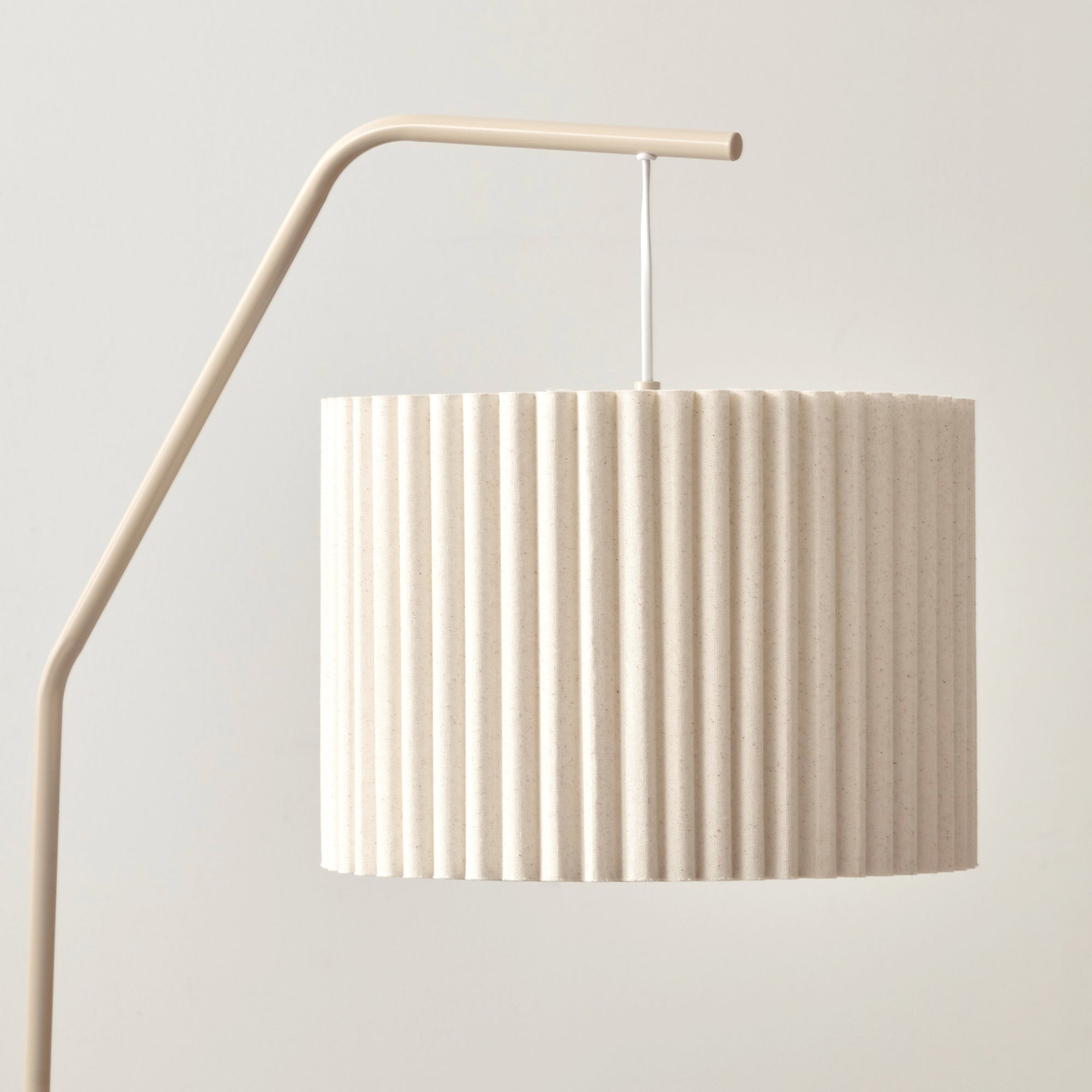 Astrid Hanging Ribbed Floor Lamp Oat
