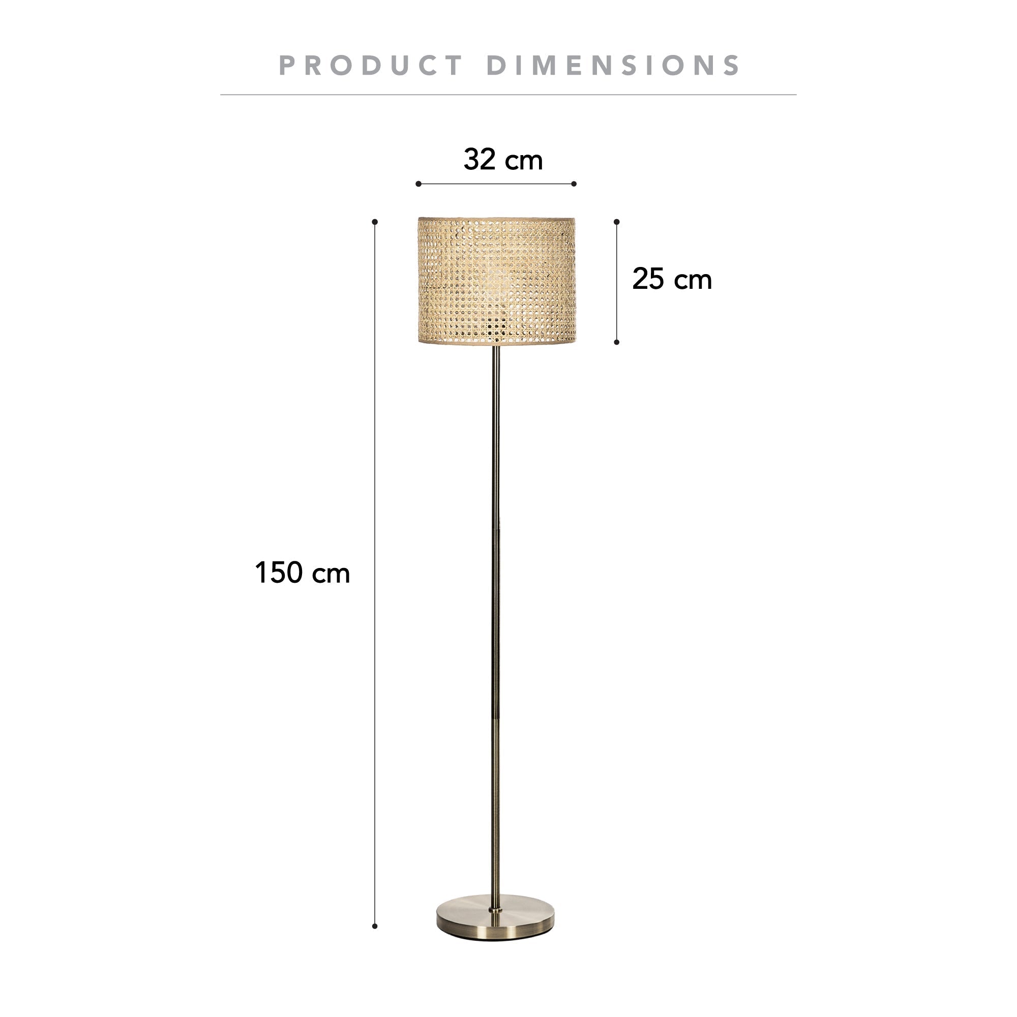 St Lucia Floor Lamp Natural