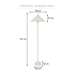 Arlo Floor Lamp Marble Oat