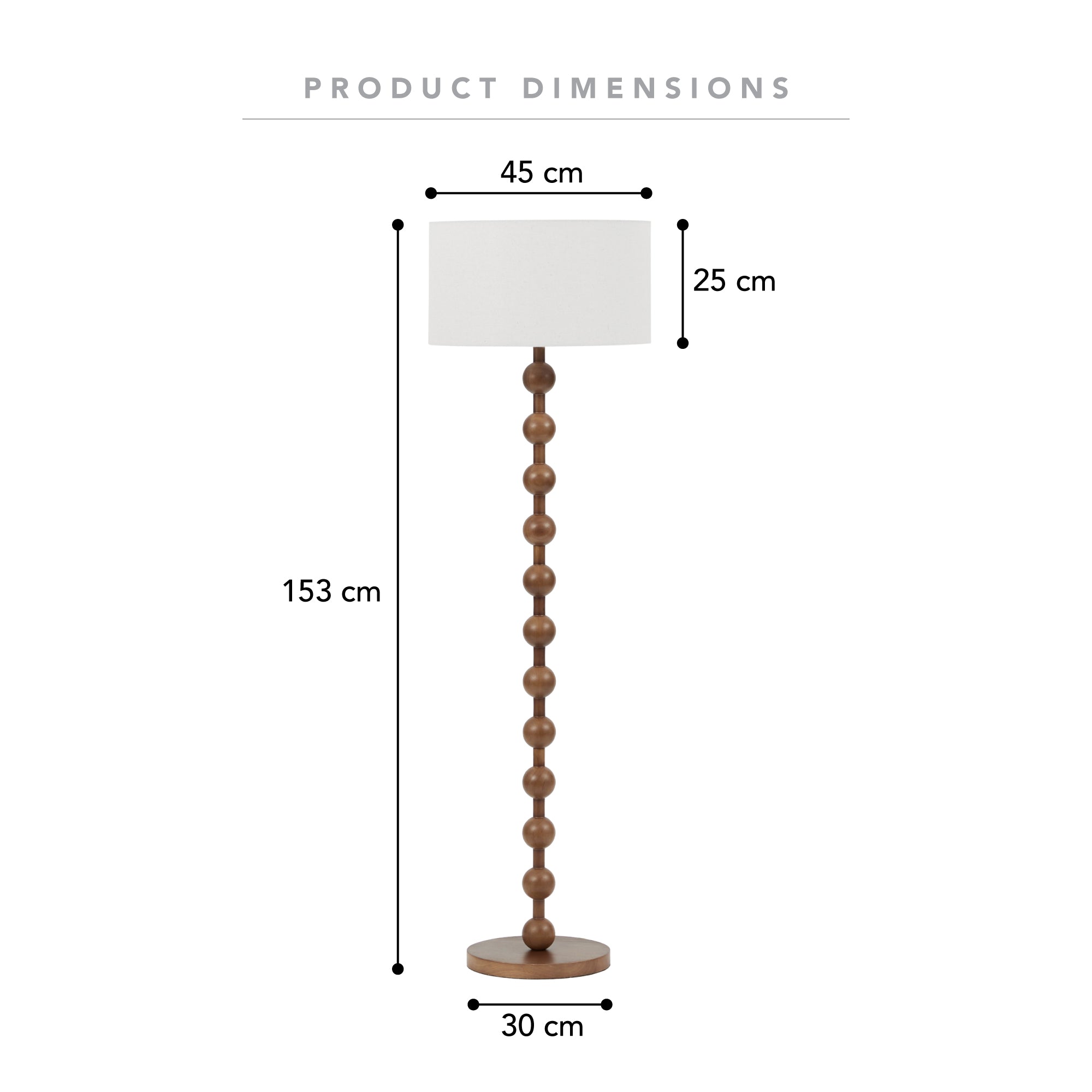 Sadie Floor Lamp Walnut