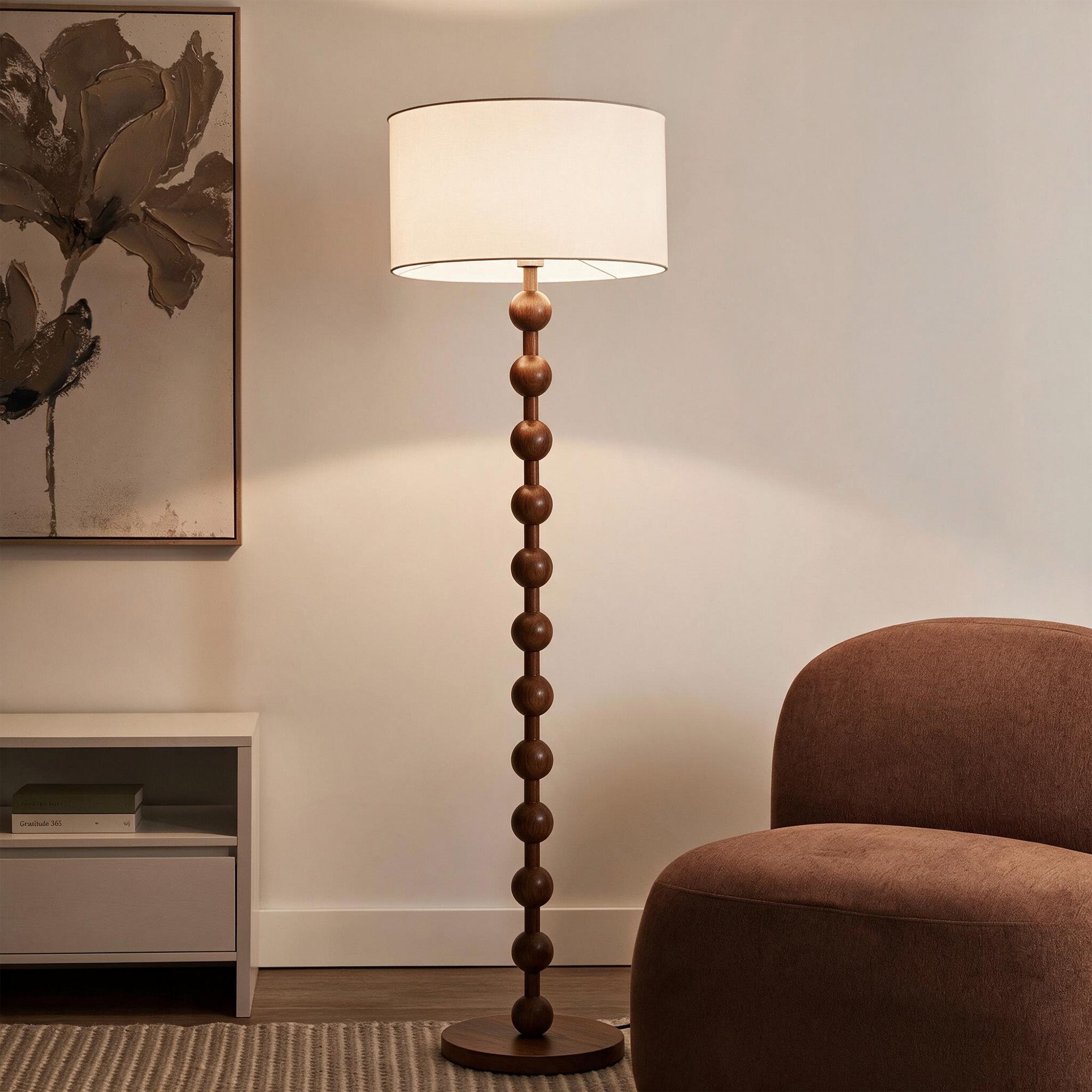 Sadie Floor Lamp Walnut