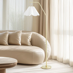 Astrid Hanging Wavy Floor Lamp Gold