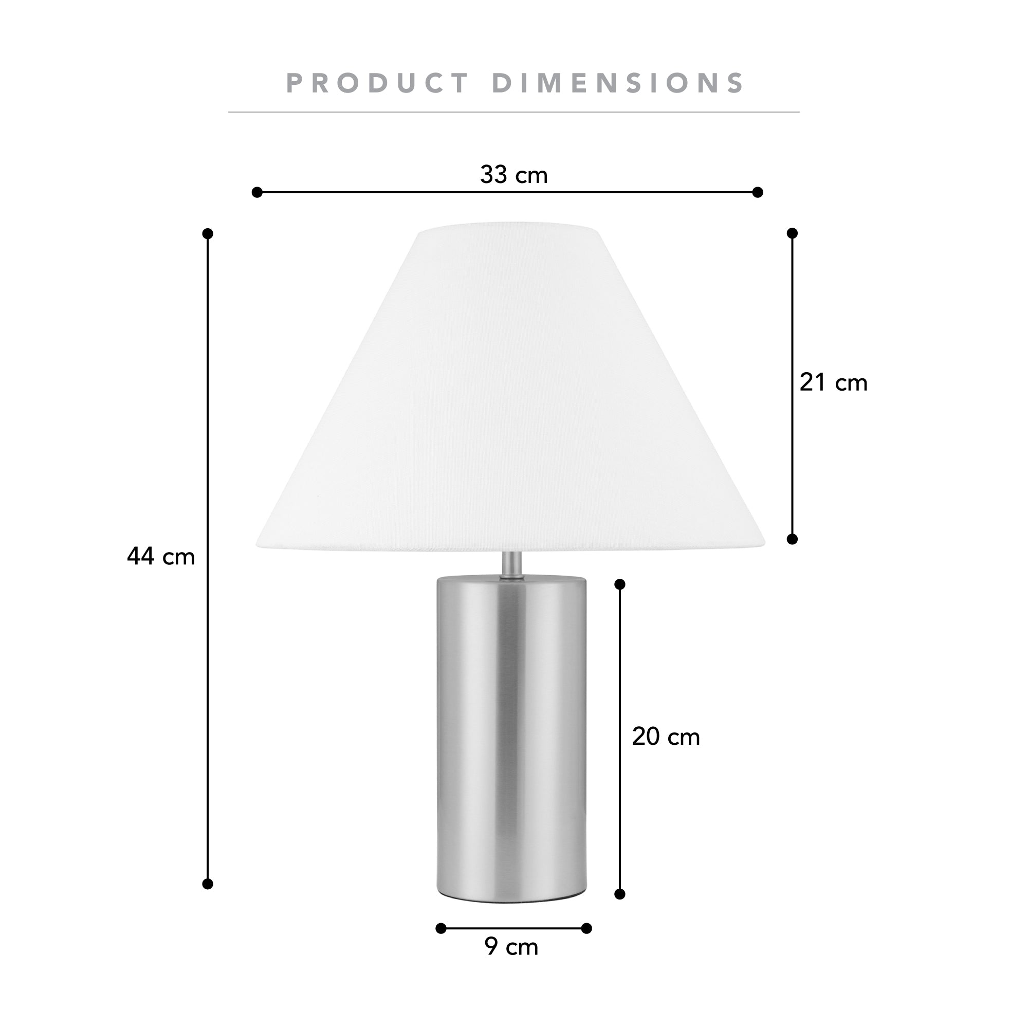 Lume Table Lamp Nickel
