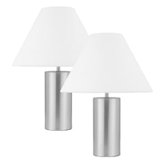 Lume Table Lamp Nickel (Set of 2)