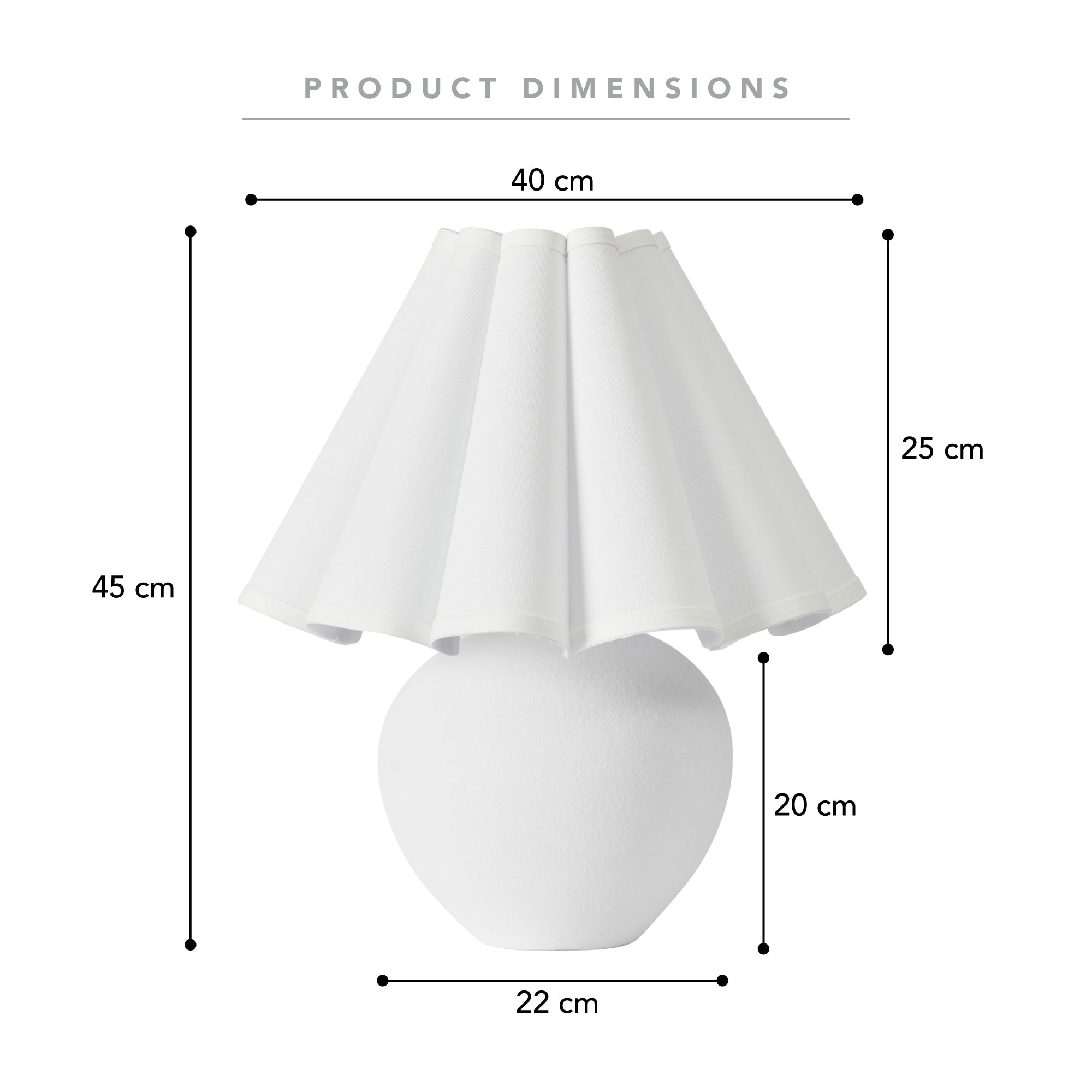 Amalie Table Lamp White (Set of 2)