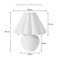 Amalie Table Lamp White (Set of 2)