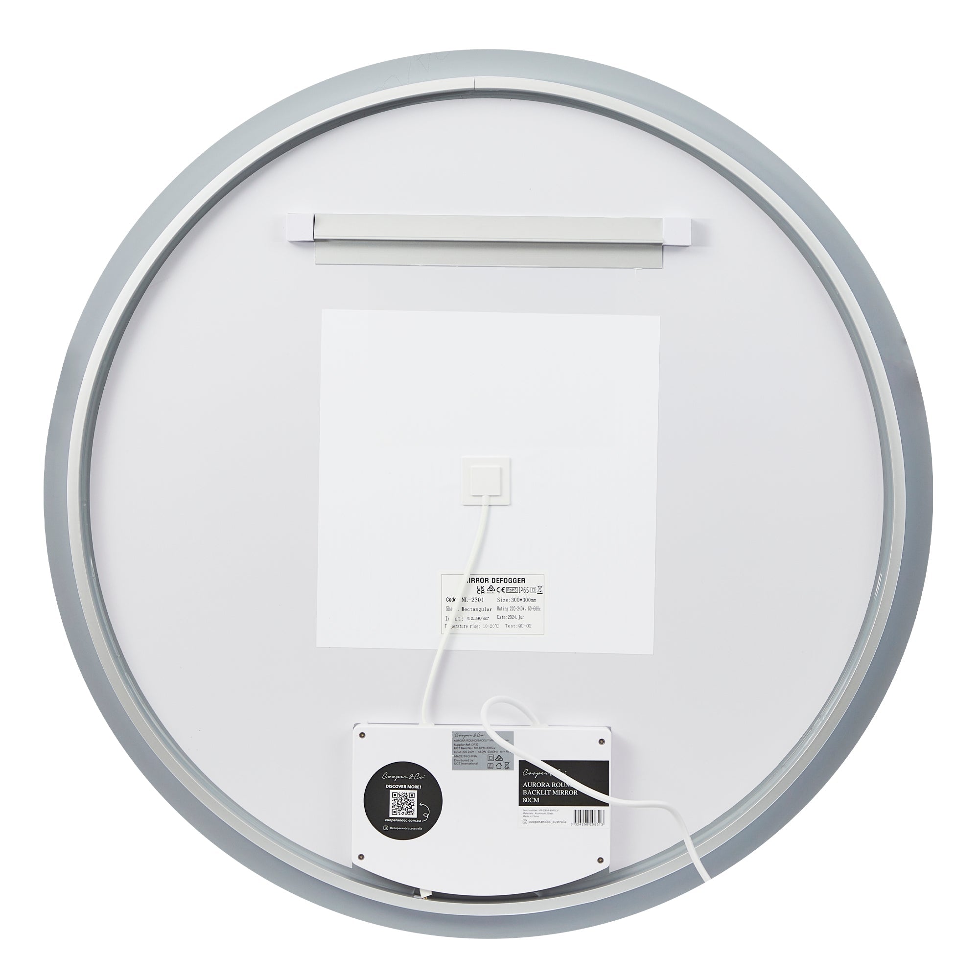 Aurora 80cm Round Backlit Mirror