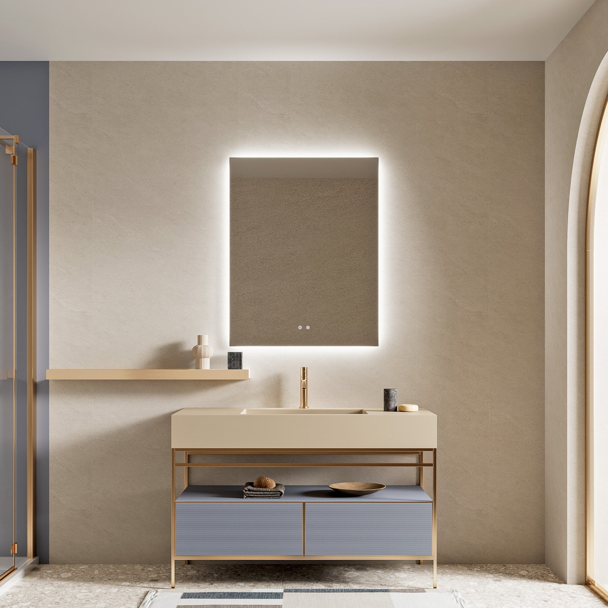 Aurora 90cm Rectangle Backlit Mirror