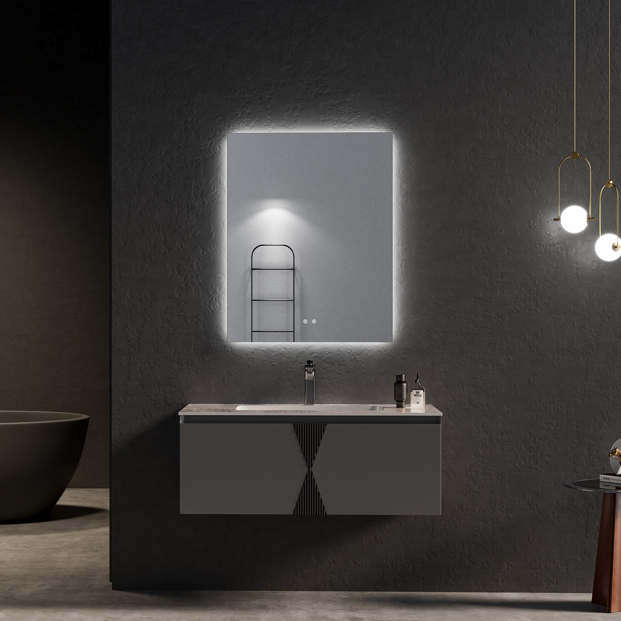 Aurora 90cm Rectangle Backlit Mirror