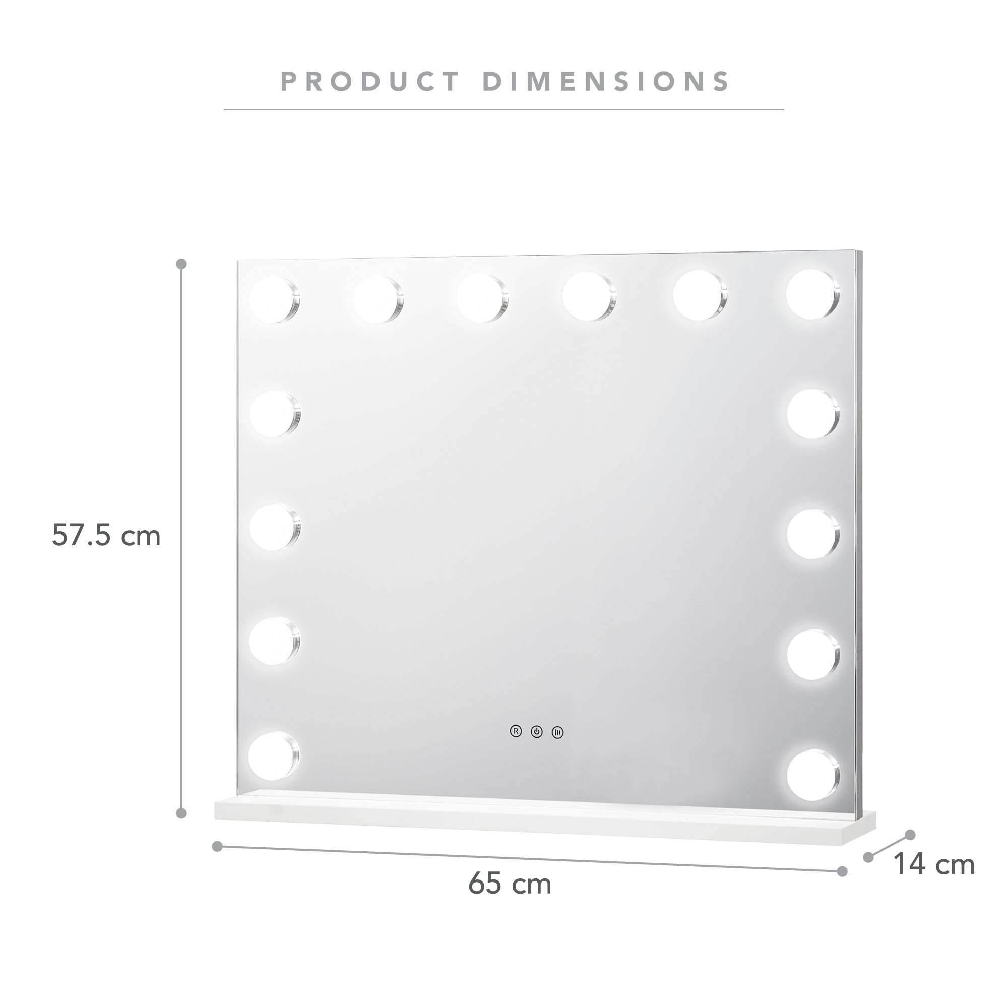 LED 65cm Large Rectangle Vanity Mirror