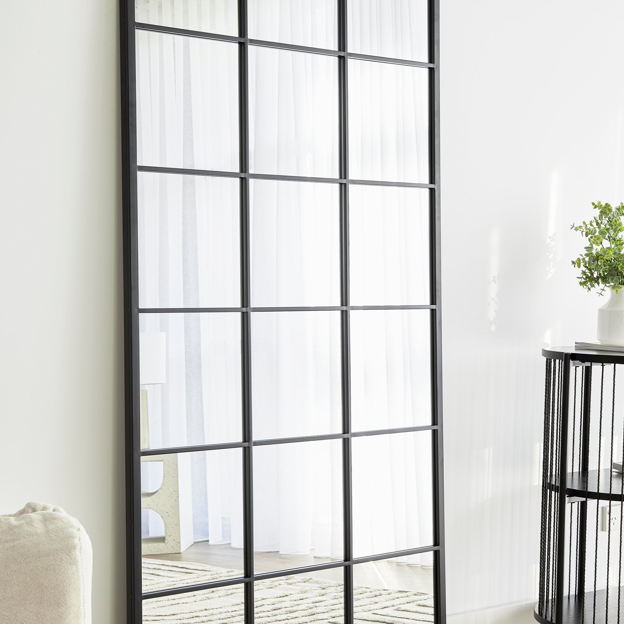 Sophia XL 180cm Rectangle Mirror Black