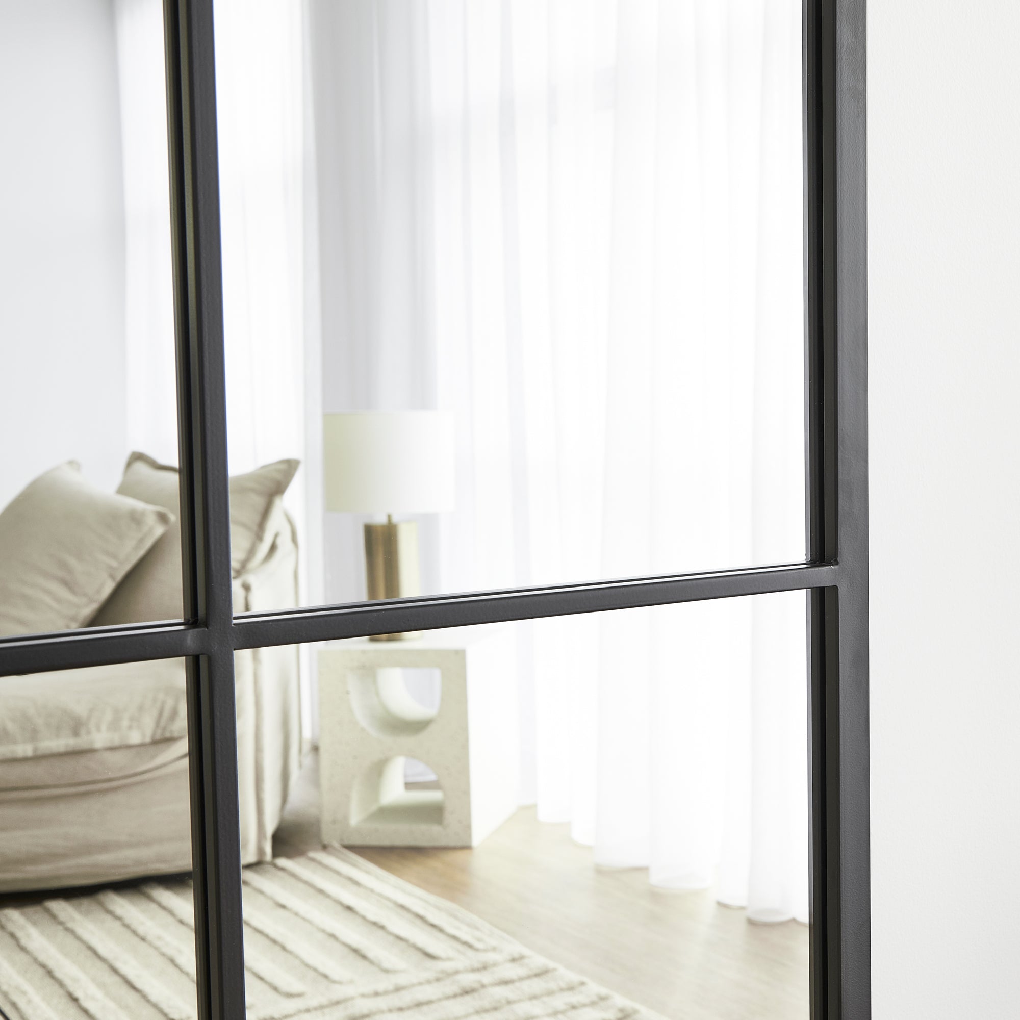 Sophia XL 180cm Rectangle Mirror Black