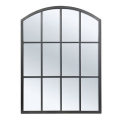 Marais 80cm Arch Top Iron Indoor Outdoor Mirror Black