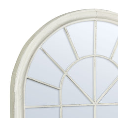 Dome 131cm Large Arch Iron Indoor Outdoor Mirror Antique White