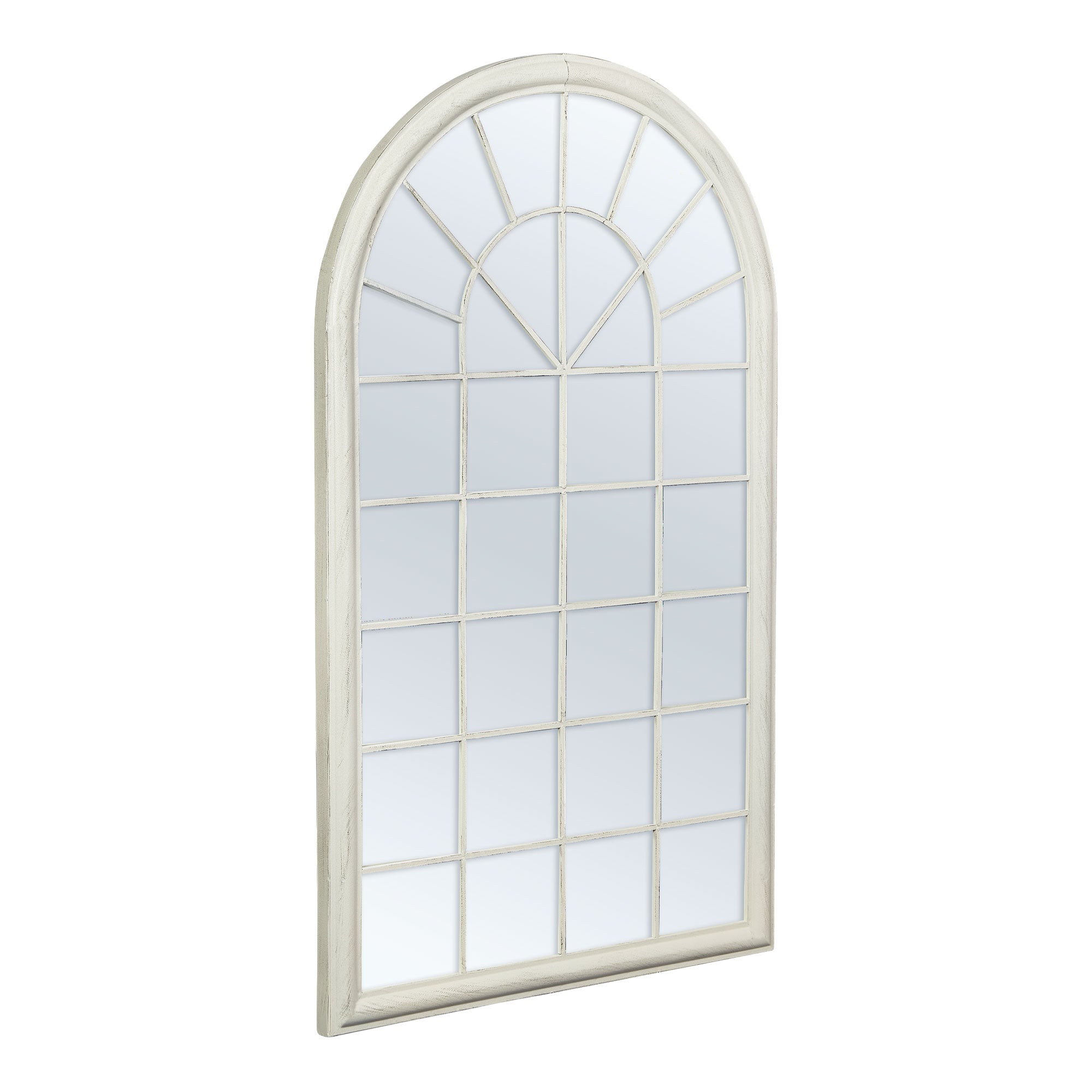 Dome 131cm Large Arch Iron Indoor Outdoor Mirror Antique White