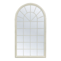 Dome 131cm Large Arch Iron Indoor Outdoor Mirror Antique White