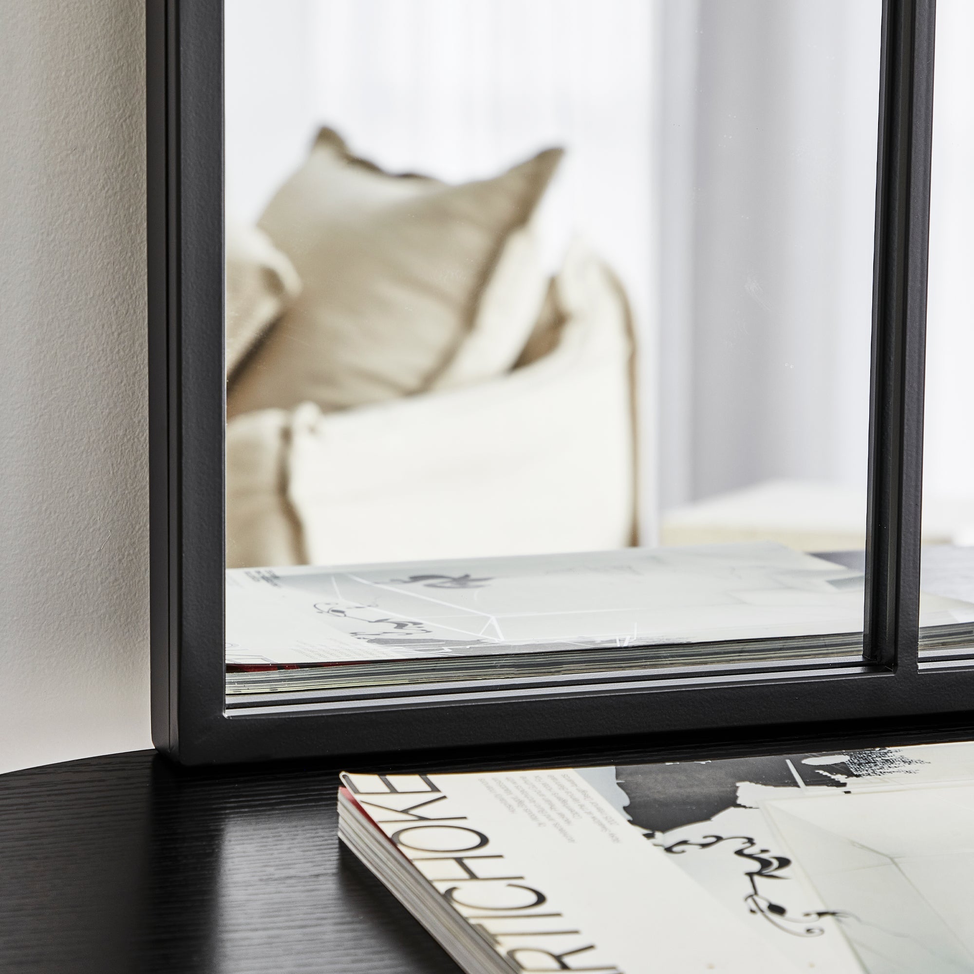 Sophia 70cm Rectangle Mirror Black