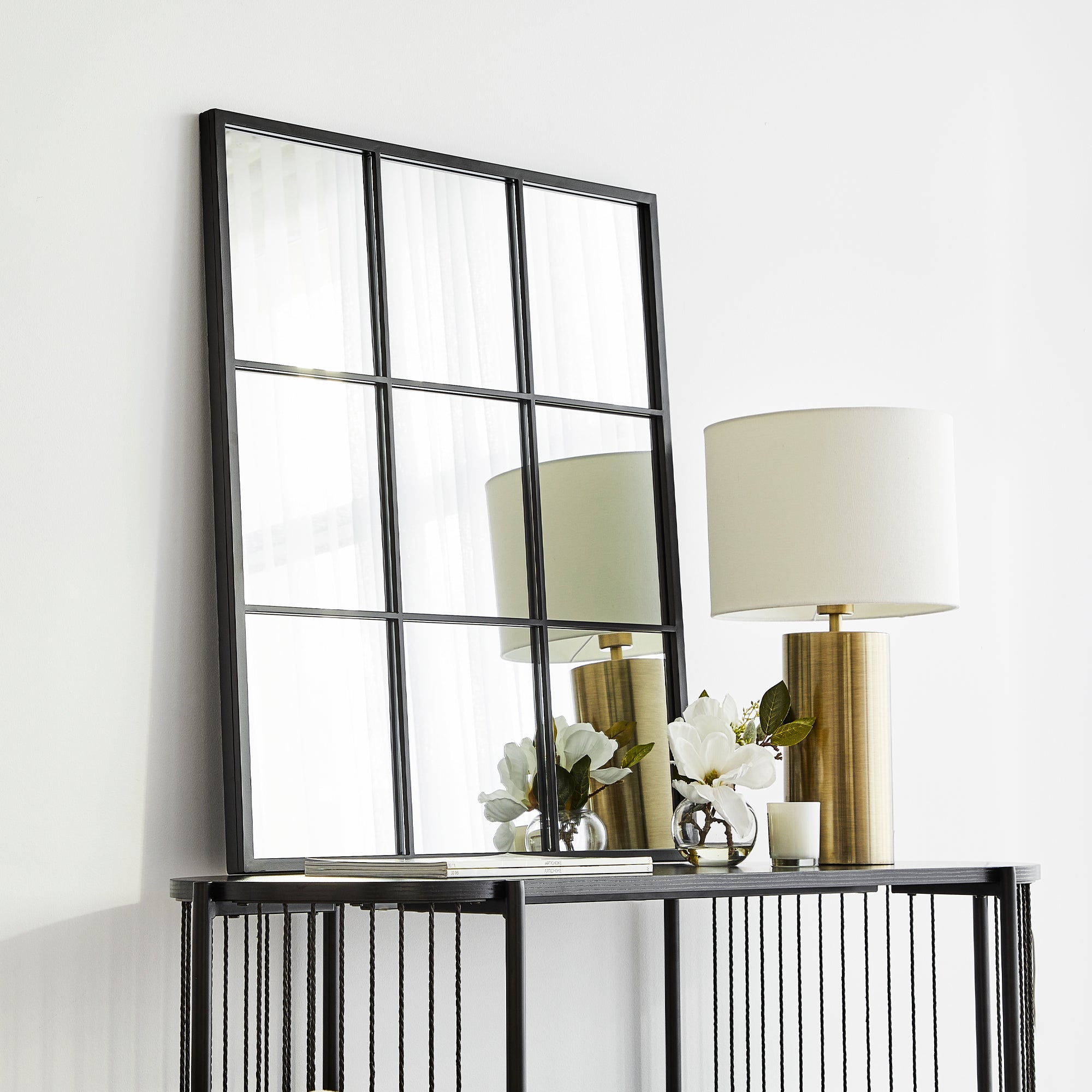 Sophia 70cm Rectangle Mirror Black