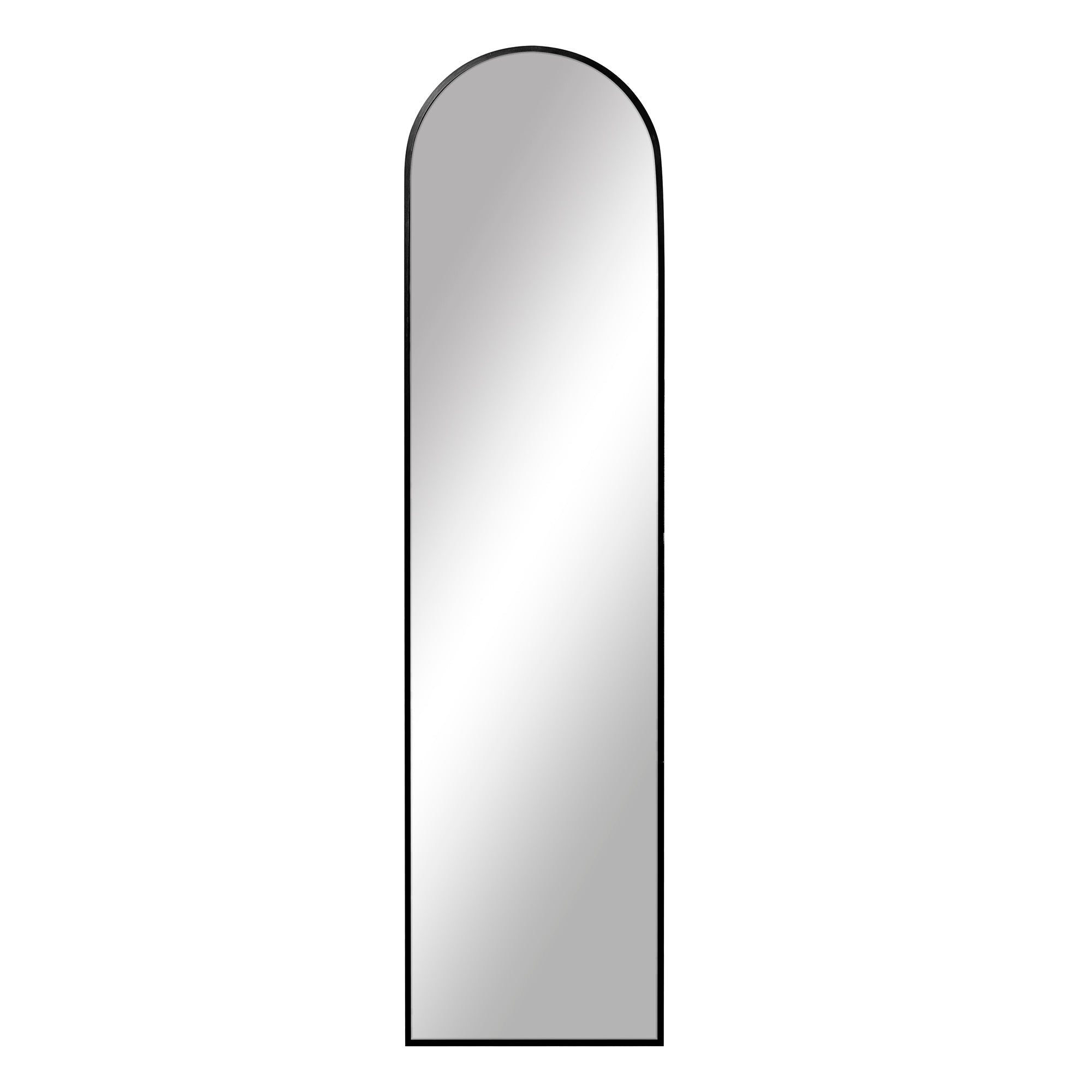 Cindy 120cm Arched Leaning Wall Mirror Black