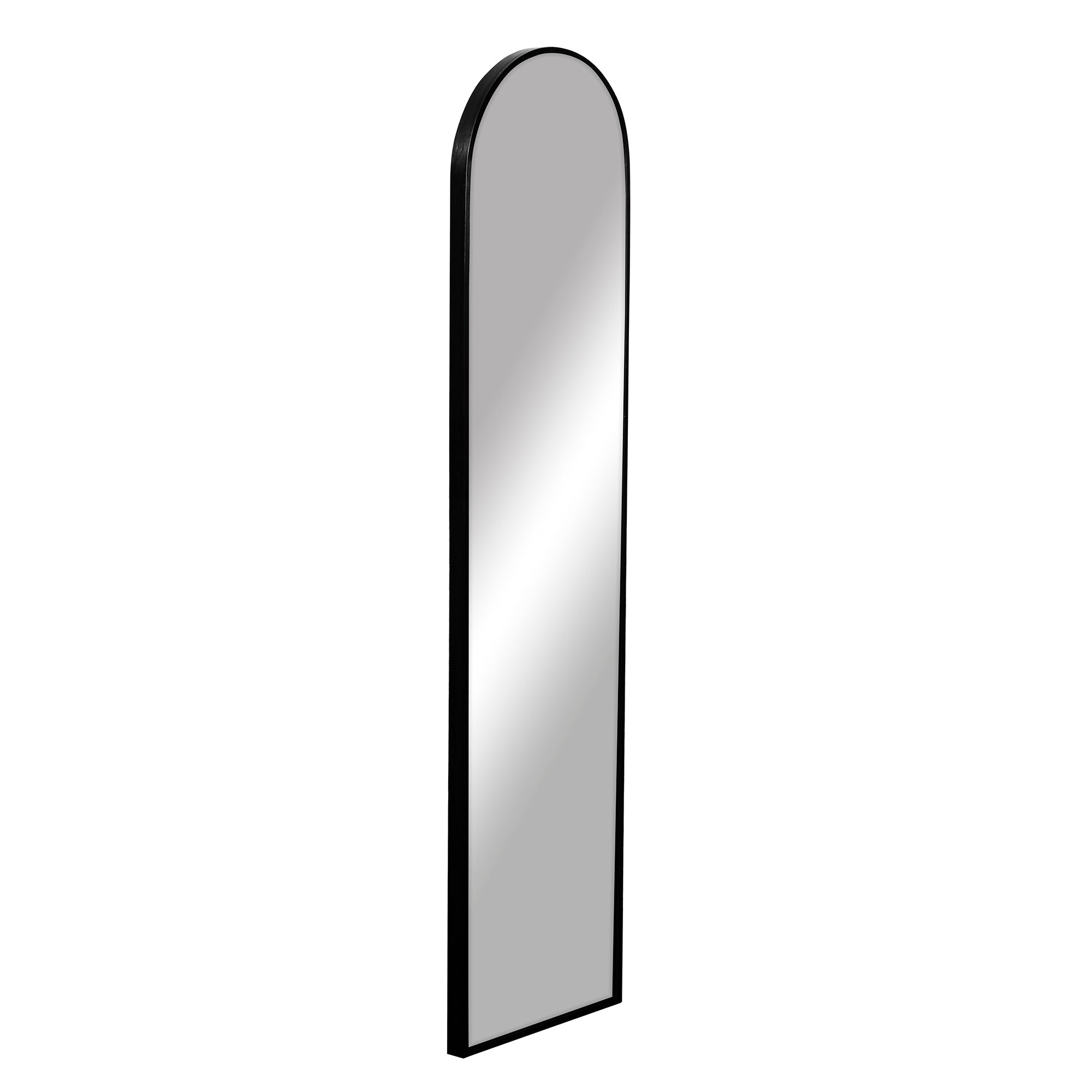 Cindy 120cm Arched Leaning Wall Mirror Black
