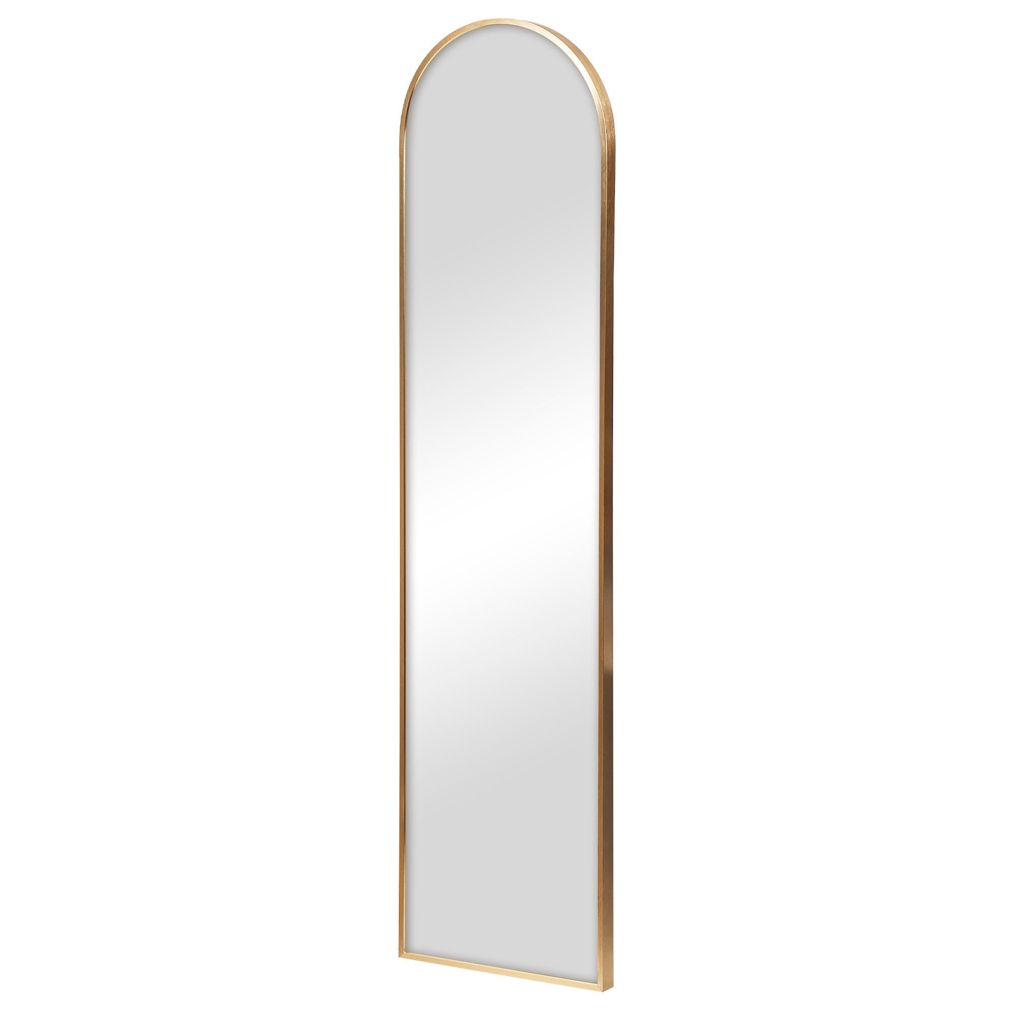 Cindy 120cm Arched Leaning Wall Mirror Gold