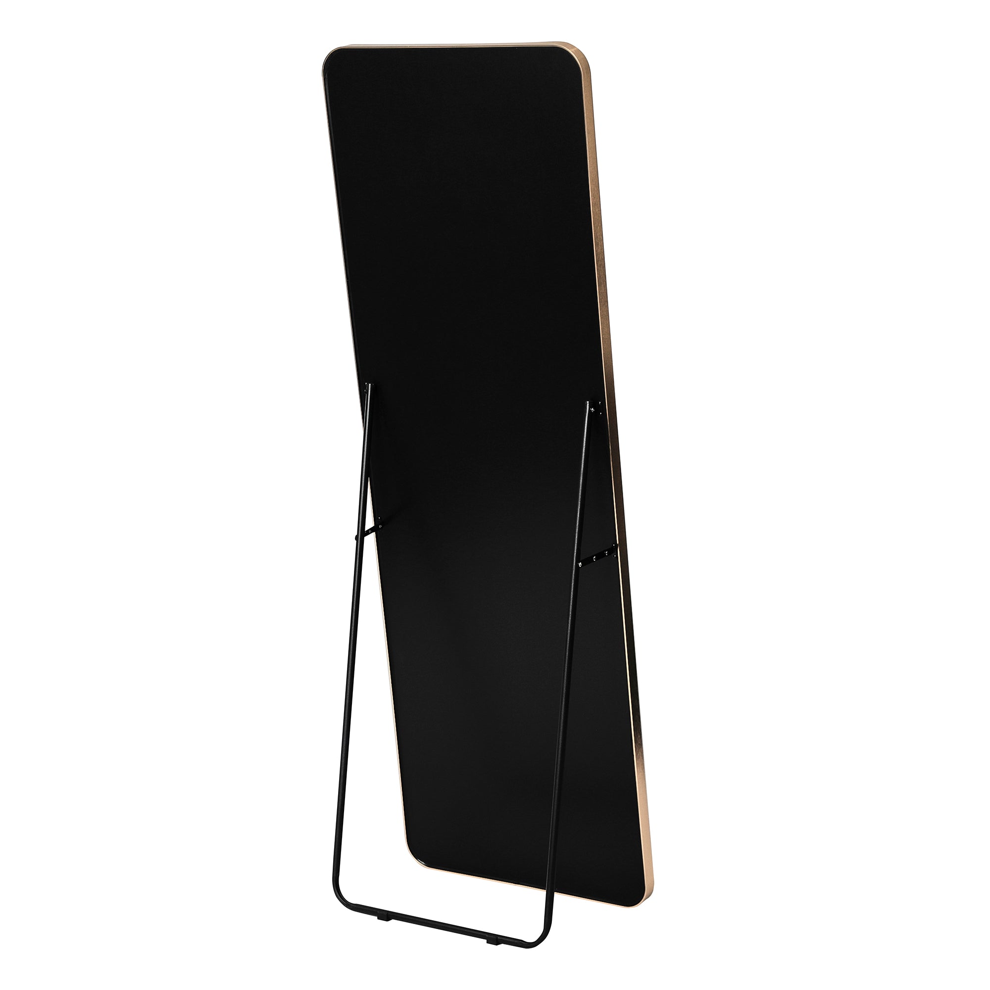 Elle 165cm Rectangle Standing Full Length Mirror Gold