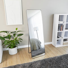 Elle 165cm Rectangle Standing Full Length Mirror Gunmetal Grey