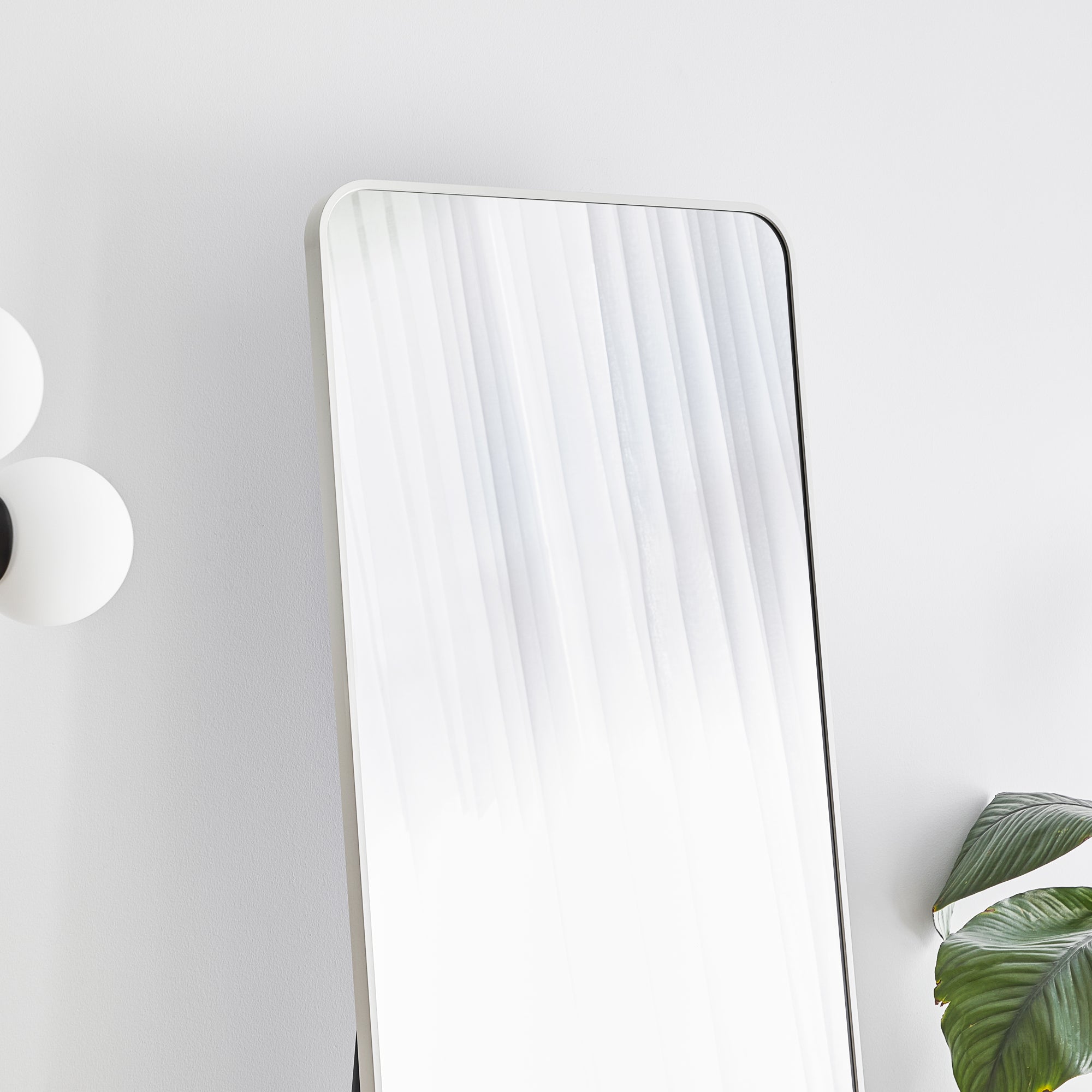 Elle 165cm Rectangle Standing Full Length Mirror White