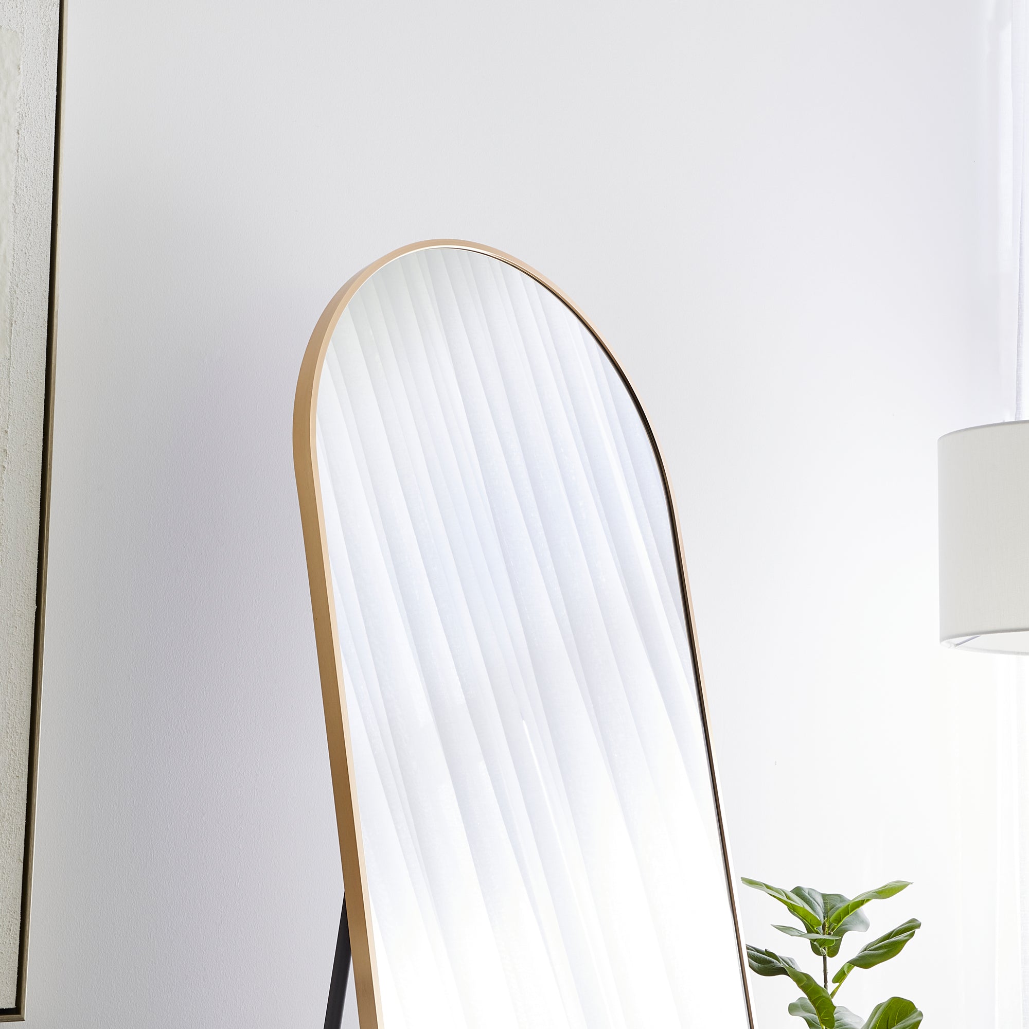 Cindy 165cm Arched Standing Full Length Mirror Gold