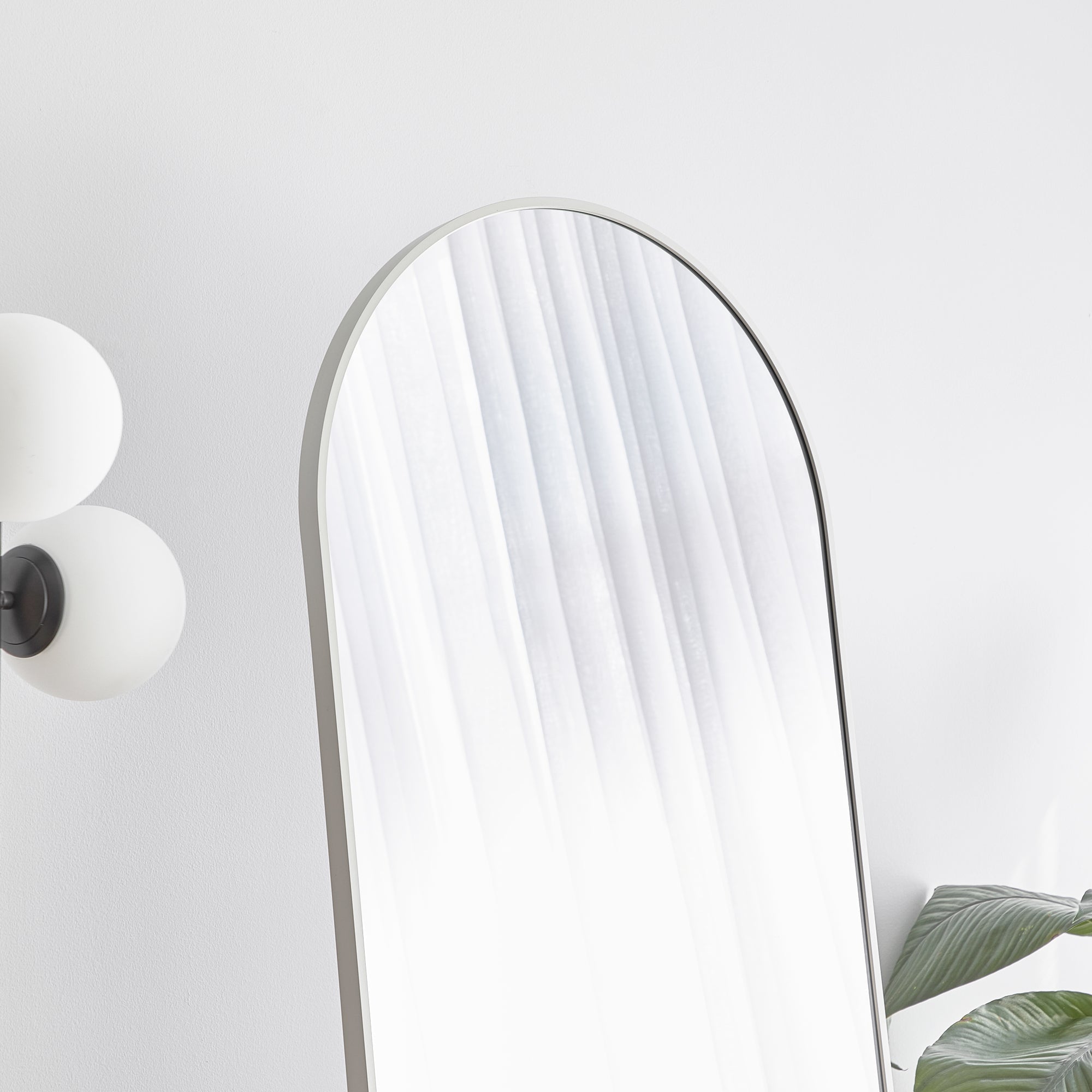 Cindy 165cm Arched Standing Full Length Mirror White