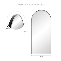 Cindy XL 180cm Arch Mirror Black