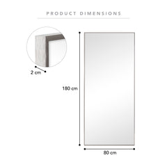 Elle XL 180cm Rectangle Mirror Gunmetal Grey