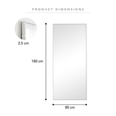 Elle XL 180cm Rectangle Mirror White