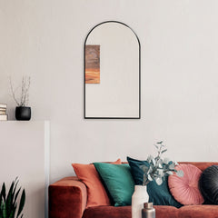 Naomi 80cm Arched Wall Mirror Black