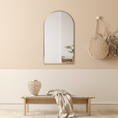 Naomi 80cm Arched Wall Mirror Gold