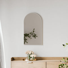Naomi 80cm Arched Wall Mirror White