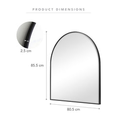Naomi 85cm Large Arch Mirror Black