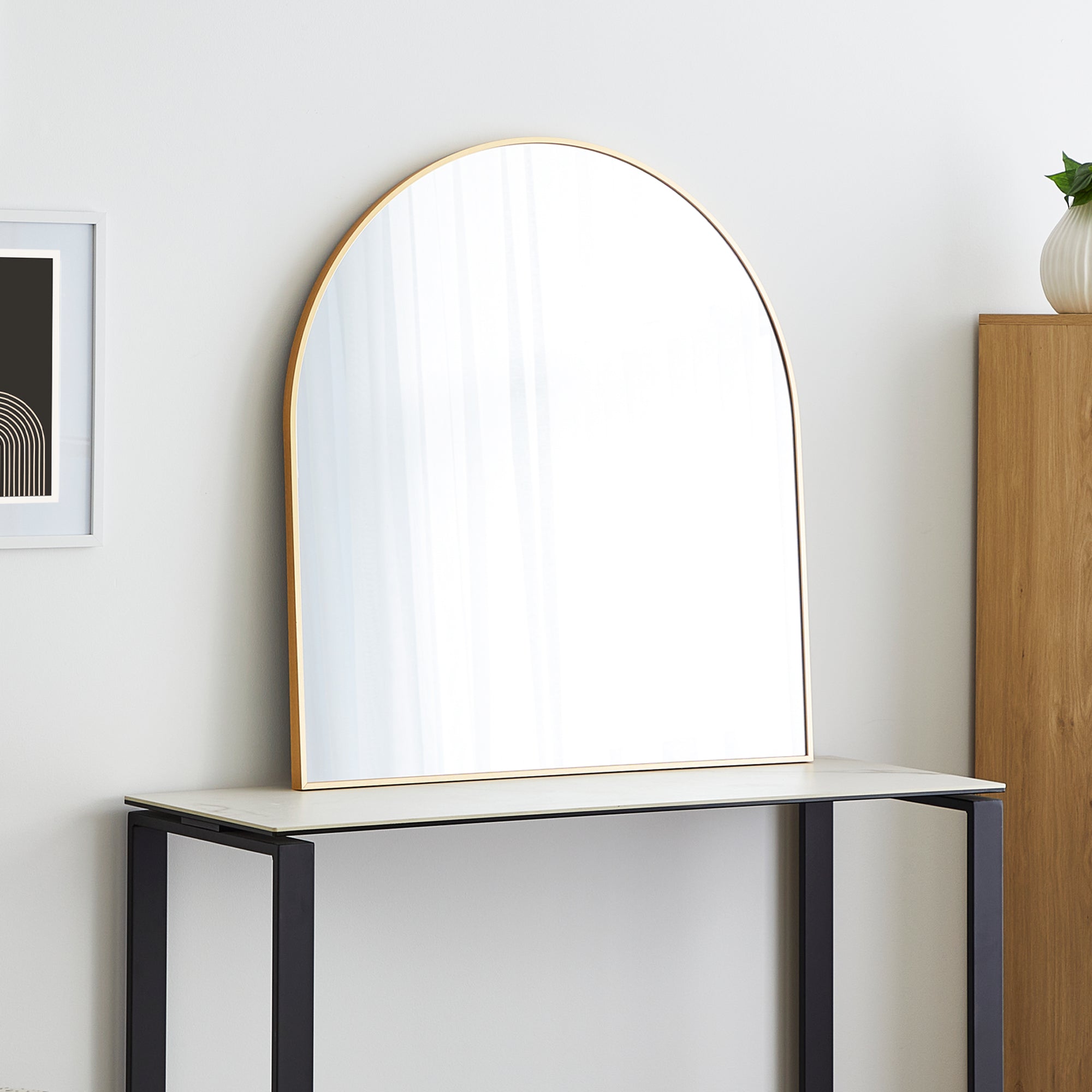 Naomi 85cm Large Arch Mirror Gold