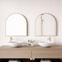 Naomi 85cm Large Arch Mirror Gold (Set of 2)