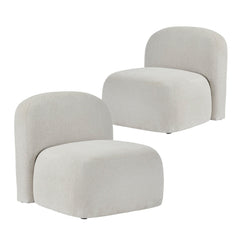 Luca Block Accent Chair Cream (Set of 2)