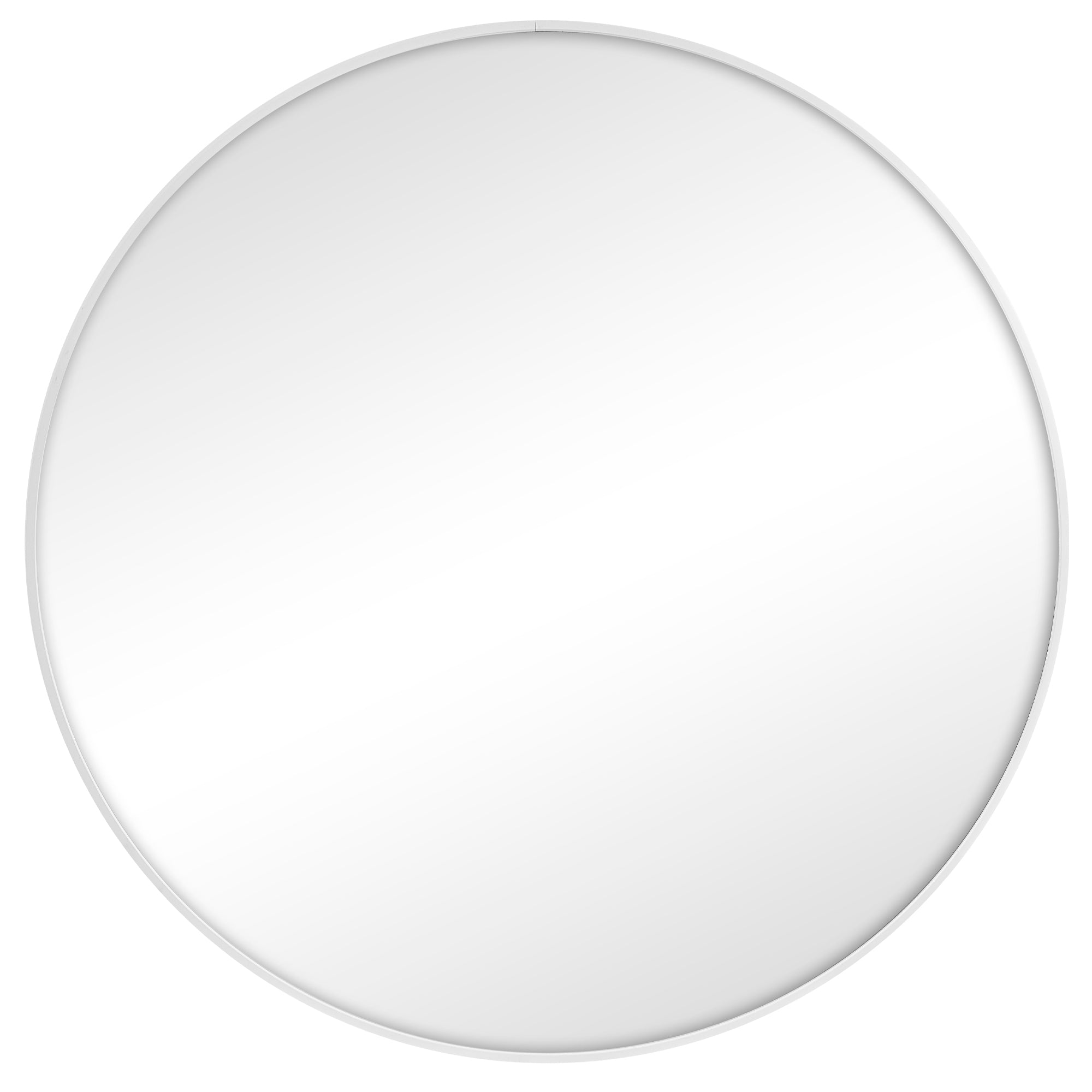 Linda 90cm Round Wall Mirror White