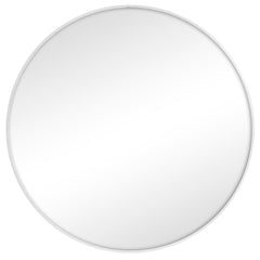 Linda 90cm Round Wall Mirror White