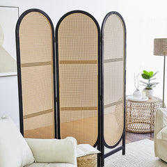 Kojo 3 Panel Room Screen Black