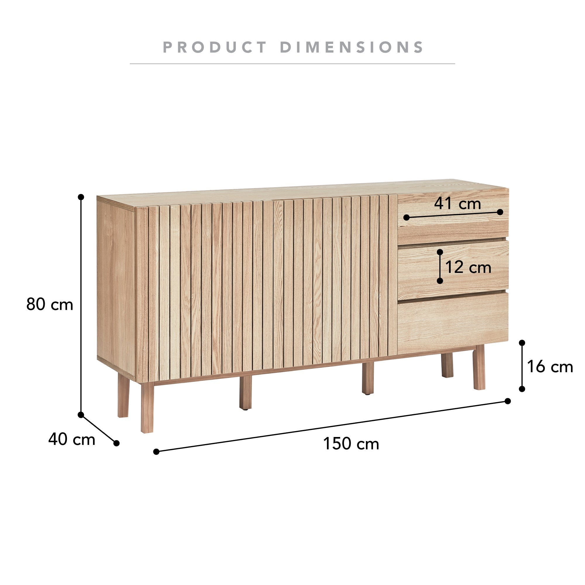 Harper Sideboard Natural (150cm)