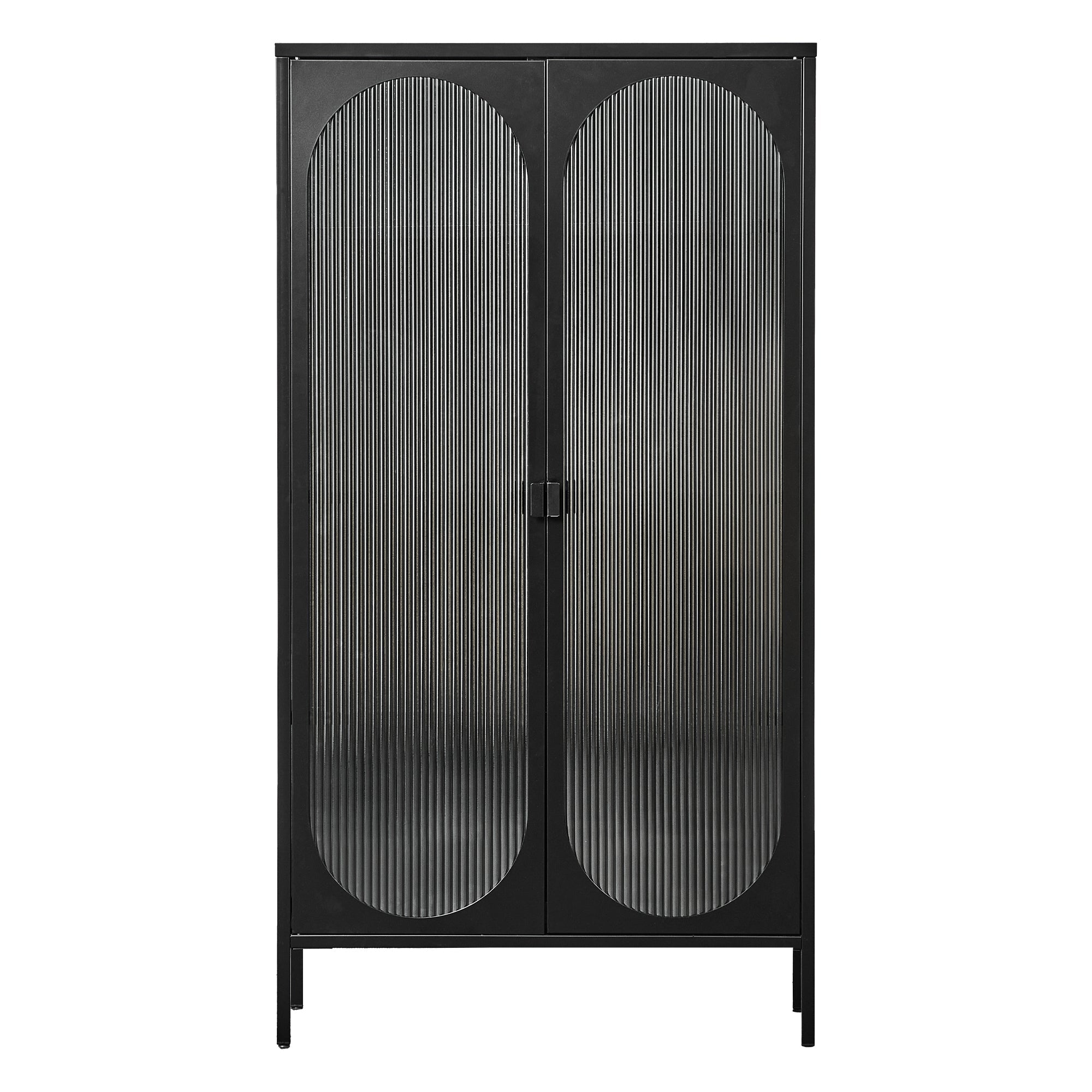 Eve Modern Large Metal Cabinet Black