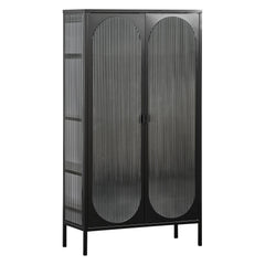 Eve Modern Large Metal Cabinet Black