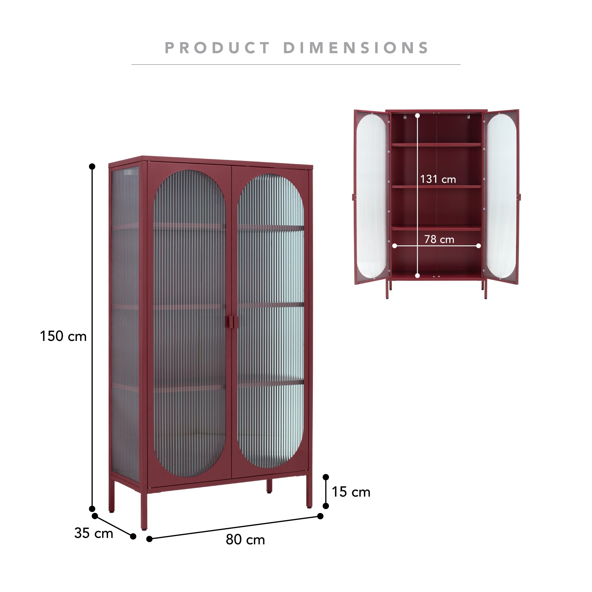 Eve Modern Large Metal Cabinet Wine